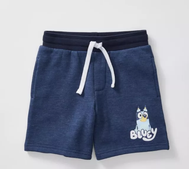 Boys size 5 Genuine BLUEY Navy blue  Sweat Short NEW 1381