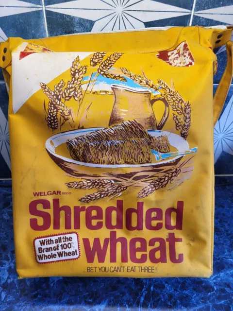 Rare Vintage Nabisco Shredded Wheat Promo Advertising Large Canvas Bag 1970s