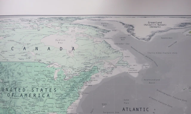Huge World Wall Map Laminated Length 1000mm x 1940mm Width The Future Mapping Co 3