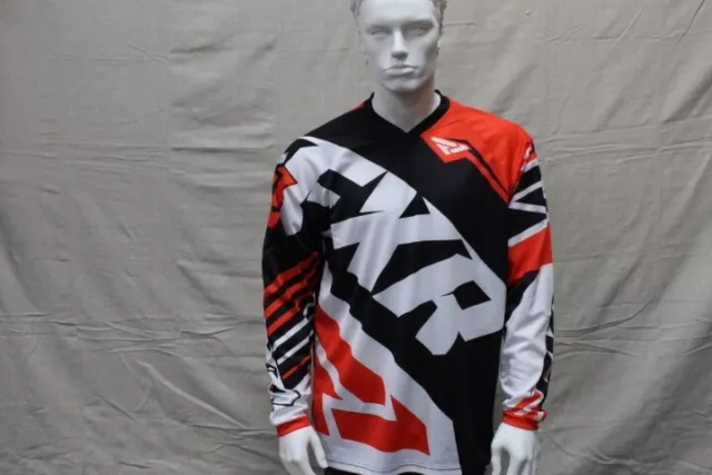 FXR Men's Men MX Offroad Jersey Red Black White SIZE Large