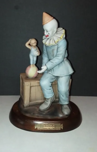 Flambro Famous American Clown Series Paul Jung Circus World Museum Vtg Figurine