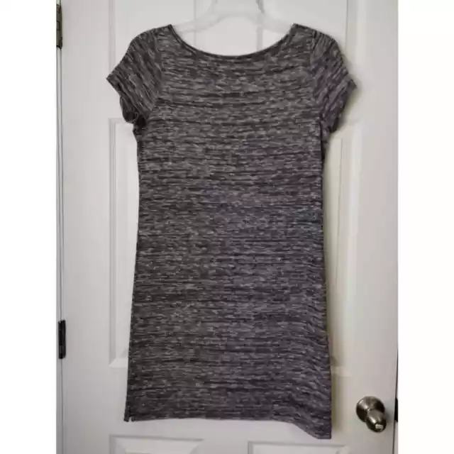 Ann Taylor LOFT Women's Size Medium Gray Space Dyed Mini T-Shirt Dress
