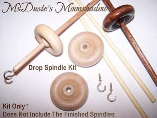 SALE Double Drop Spindle Kit "Make Your Own" Spinning Yarn Top & Bottom Kit ~