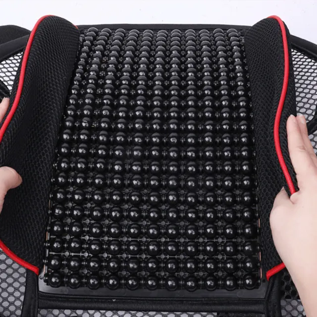Wooden Beads Car Lumbar Support Massage Cushion Home Office Seat Accessories