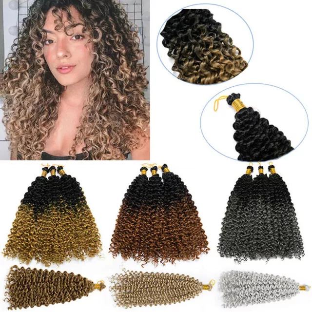 Natural Kinky Curly Crochet Braids Long Deep Wave as Human Hair