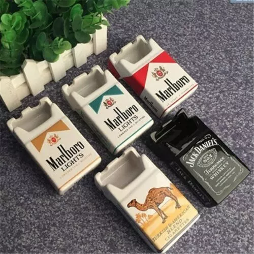 Tobacco Cigarette Box Ashtray Bedroom Living Room Ash Tray Ceramic Cigarette