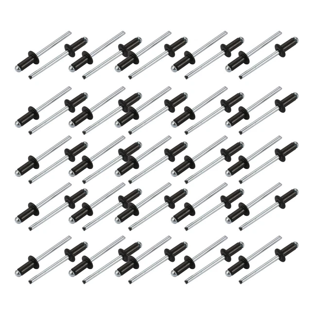 M5x10mm aluminium Extrémité ouverte Dome Rivets aveugles à tête ronde 50pcs