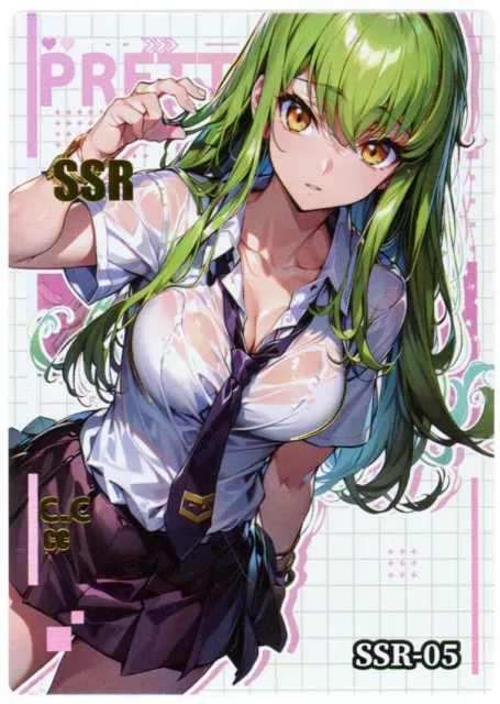 ❤️C.C. Code Geass Goddess Story Anime Waifu SSR-05 Card Beautiful Women 2 Card