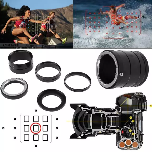 Obiettivo fotocamera messa a fuoco macro estensione tubo anello adattatore obiettivo per Nikon D7200