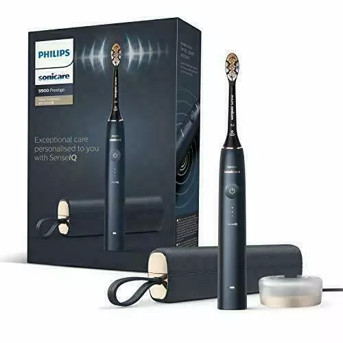 Cepillo de dientes eléctrico Philips Sonicare 9900 Prestige con SenseIQ - azul medianoche...