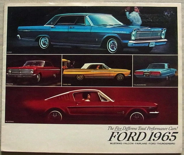 FORD RANGE USA Car Sales Brochure 1965 FDC 6501 8/64 MUSTANG Falcon