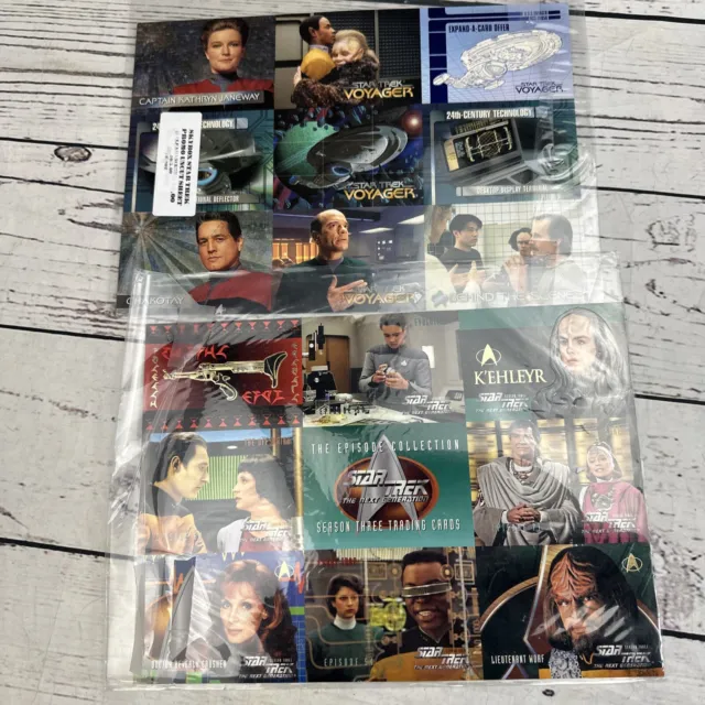 1994 Skybox Star Trek Voyager uncut cards