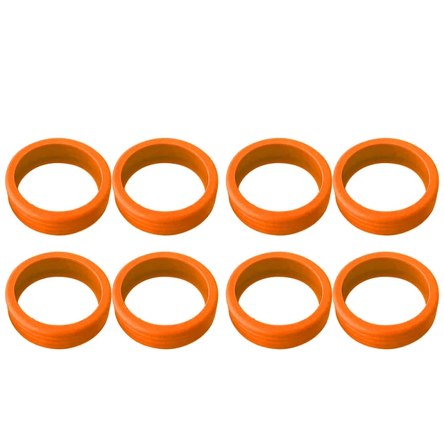 (Orange) Furniture Wheel Cover Set Multifunctional 8PCS Luggage Suitcase