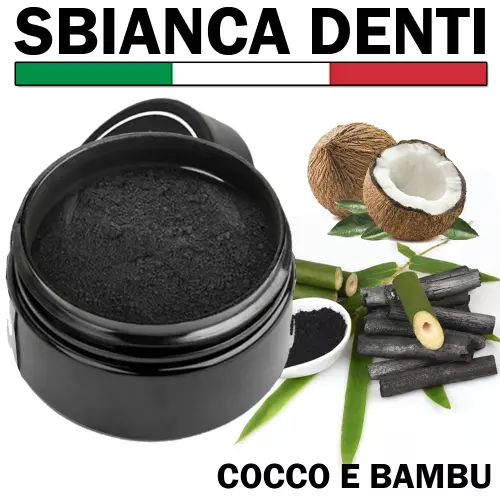 Sbiancamento Sbiancante Denti Polvere Di Carbone Attivo Naturale