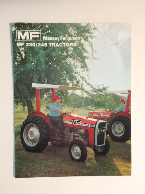 Massey-Ferguson MF 230/245 Tractor Color Brochure 8 pg. Original Vintage '77