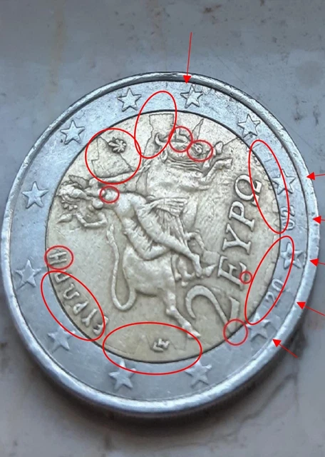 2 Euro Münze Stier Mit Frau 2002 Wert 2 EURO MÜNZE, Griechenland 2002, Frau und Stier EUR 6.000,00 - PicClick DE