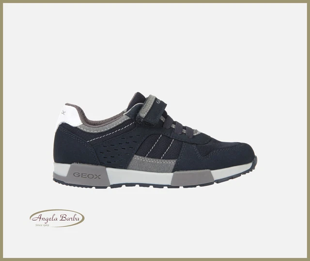 Geox Chaussures pour Enfant pour Garçon Été Baskets en Toile Avec Sangle Casual