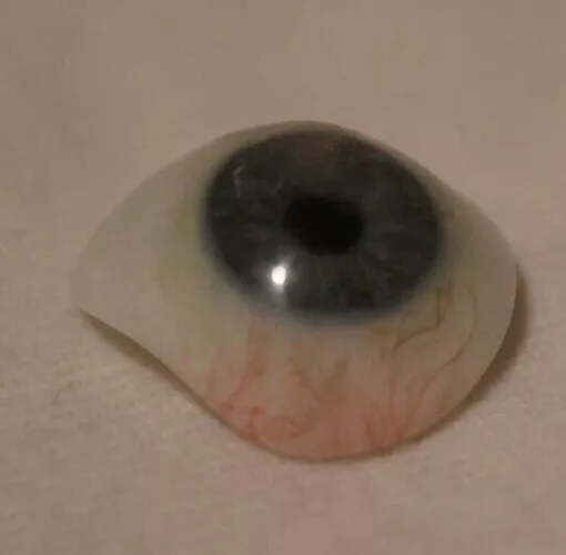Vintage Medical Prosthetic Human Eye, Blue