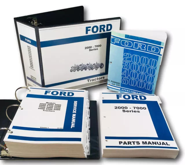 Ford 2000 3000 4000 5000 Series Tractor Service Parts Operators Repair Manual