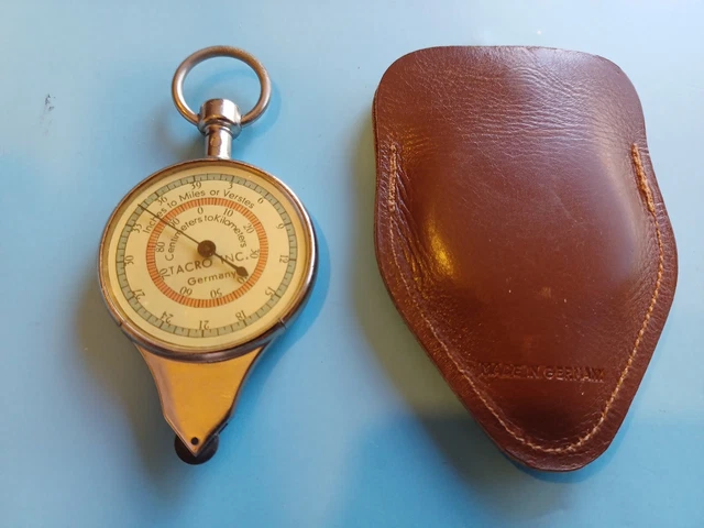 VINTAGE TACRO GERMANY Opisometer Map Curvimeter Measuring Drafting Tool ...