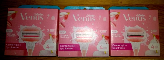 Confezione da 3 lame da rasoio da donna Gillette Venus Comfortglide Spa Breeze = 12 lame