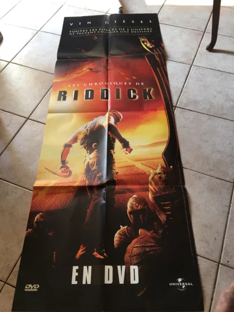 Affiche Cinéma Vidéo Club Les Chroniques De Riddick Vin Diesel 58 X 158 Cm