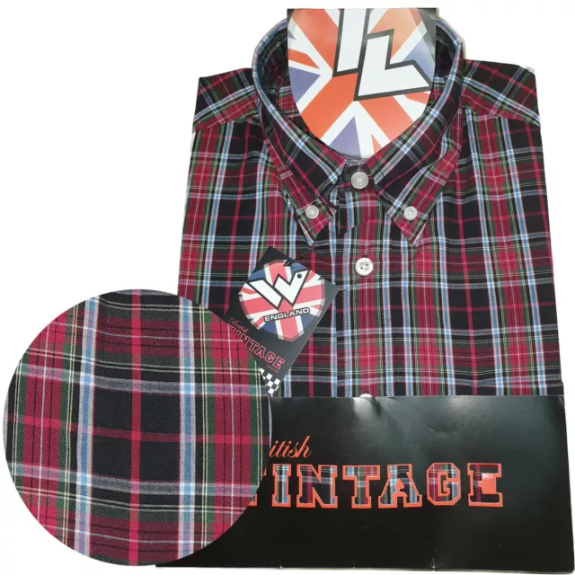 Warrior UK England Button Down Shirt WARDOUR Hemd Slim-Fit Skinhead Mod