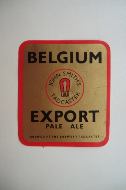 John Smith's Tadcaster Belgium Export Pale Ale Brewery Beer Bottle Label