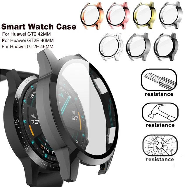 Schutzhülle Schutzglas Für Huawei Watch GT2 42mm / 46mm Cover Case Hülle Glass