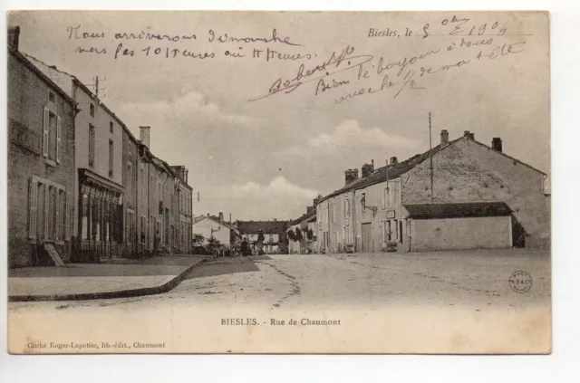 BIESLES Haute Marne CPA 52 commerce rue de chaumont