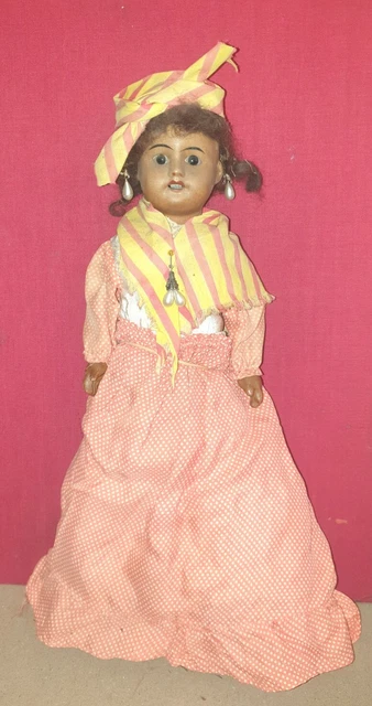 Poupée Ancienne : Superbe Poupée Ancienne Antillaise SFBJ 60 - Tête Porcelaine 2