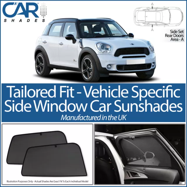 Mini Countryman 5 Door 10-16 Car Shades Uk Tailored Uv Side Window Sun Blinds