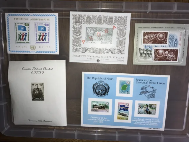 Stamp Souvenir sheets unchecked (QQ396)