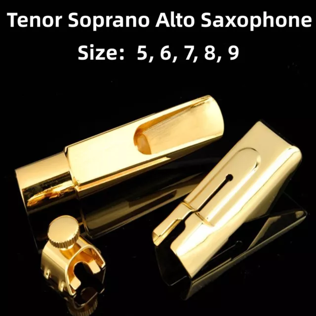 Saxophone Metal Mouthpiece Ligature Cap For Tenor Soprano Alto Sax Size 56789