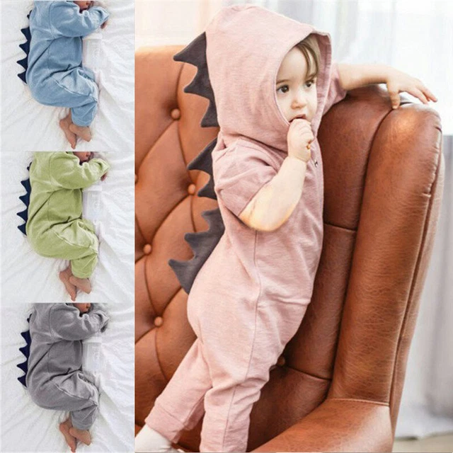 Vestito bambino con cappuccio dinosauro neonato neonato bambino bambina tuta