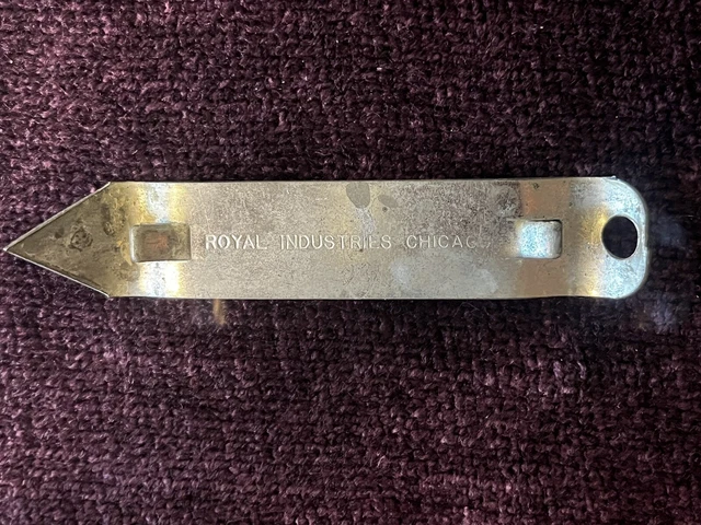 Vtg QUICK AND EASY Can & Bottle OPENER 4" ROYAL INDUSTRIES CHICAGO