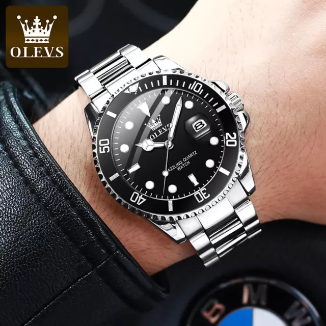 OLEVS Men Watch Quartz Watches Waterproof Top Brand Luxury Man Luminous Men's