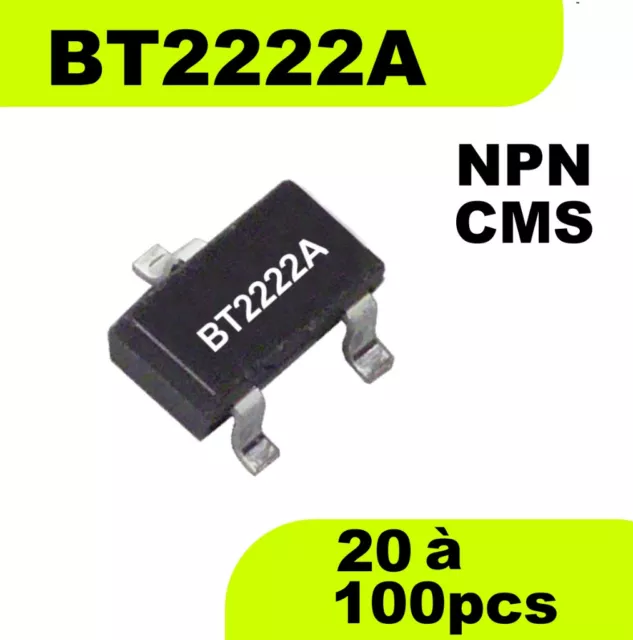 1505# Transistor 2N2222 NPN CMS -- Prix dégressif en fonction de la quantité