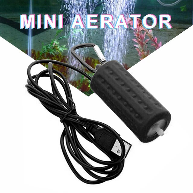 Ultra Silent Mini USB Aquarium Fish Tank Energy Saving Oxygen Air-pump Black D