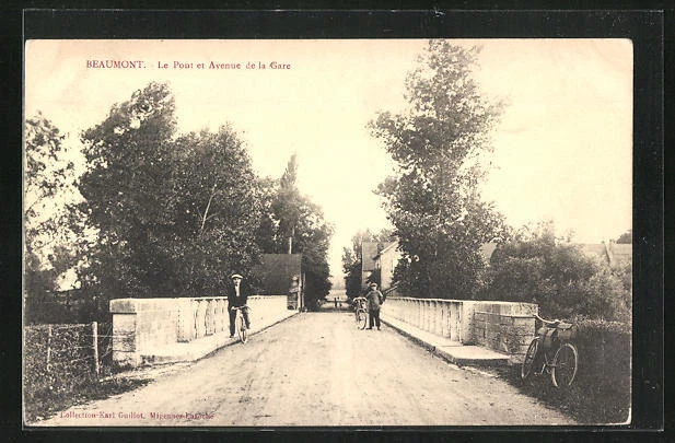 CPA Beaumont, Le Pont and Avenue de la Gare