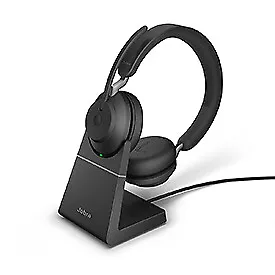 Jabra Evolve2 65 USB-A UC Stereo Headset with Charging Stand