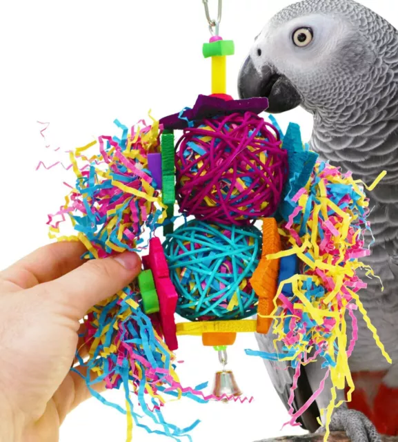 1853 Duo Foraging Star Bonka Bird Toy Parrot Cage Toys Cockatiel African Grey