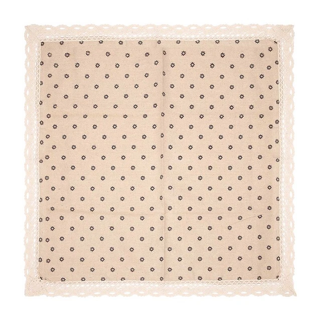 Table cloth linen rural pastoral home cover desk towels rectangle dust-proo T8E2