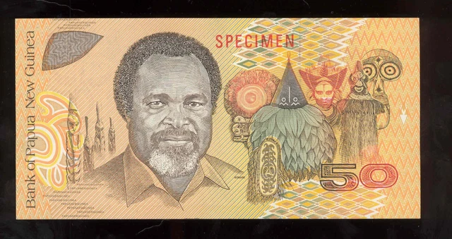 Papua New Guinea 1989 50 Kina Specimen  UNC