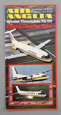 Air Anglia Airline Timetable Winter 1979/80