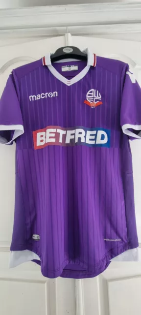 Bolton Wanderers 2017-18 Away Football Shirt Macron