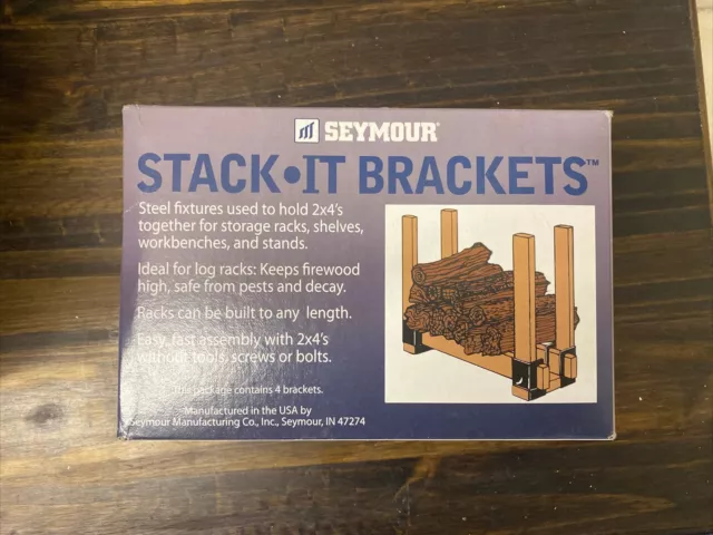 Seymour Stack-it Brackets Firewood Storage and Work Bench Building Brackets