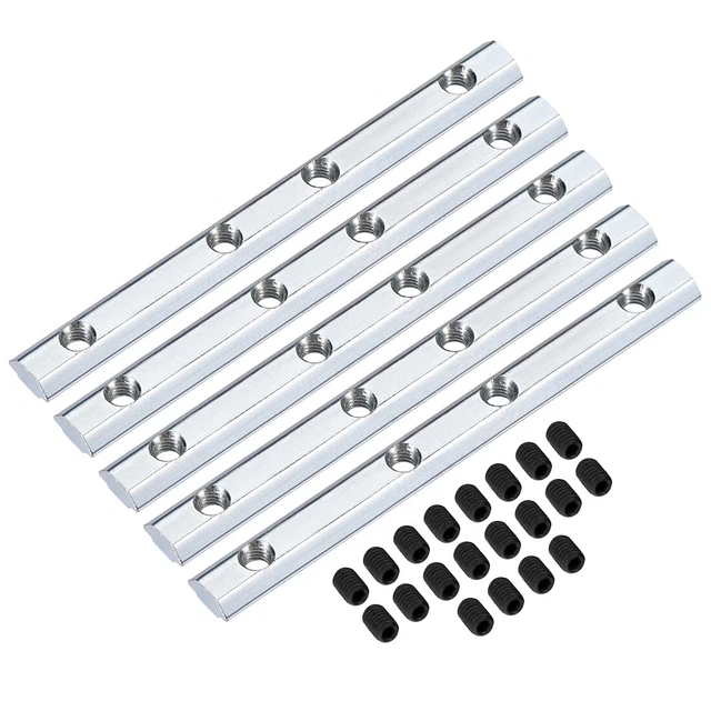 Connettore piatto dritto connettore legno per profilo estrusione alluminio serie 2020 - 5 pz
