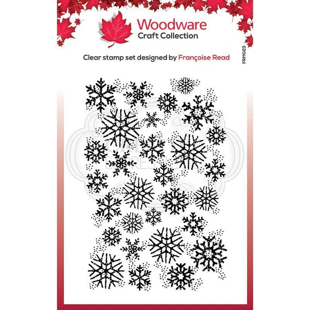 Woodware Snowflake Flurry 1 Pc Clear Stamp Winter Birthday Christmas Card Making