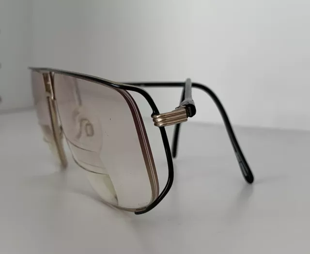 Vintage Glasses Neostyle JET 30 Gold Black Angular Frames Eyeglasses